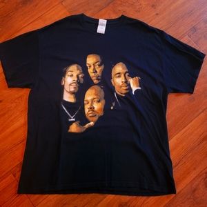 Vintage Death Row Records Rap Tee Hip Hop T-Shirt Snoop Dre Tupac Suge Size XL